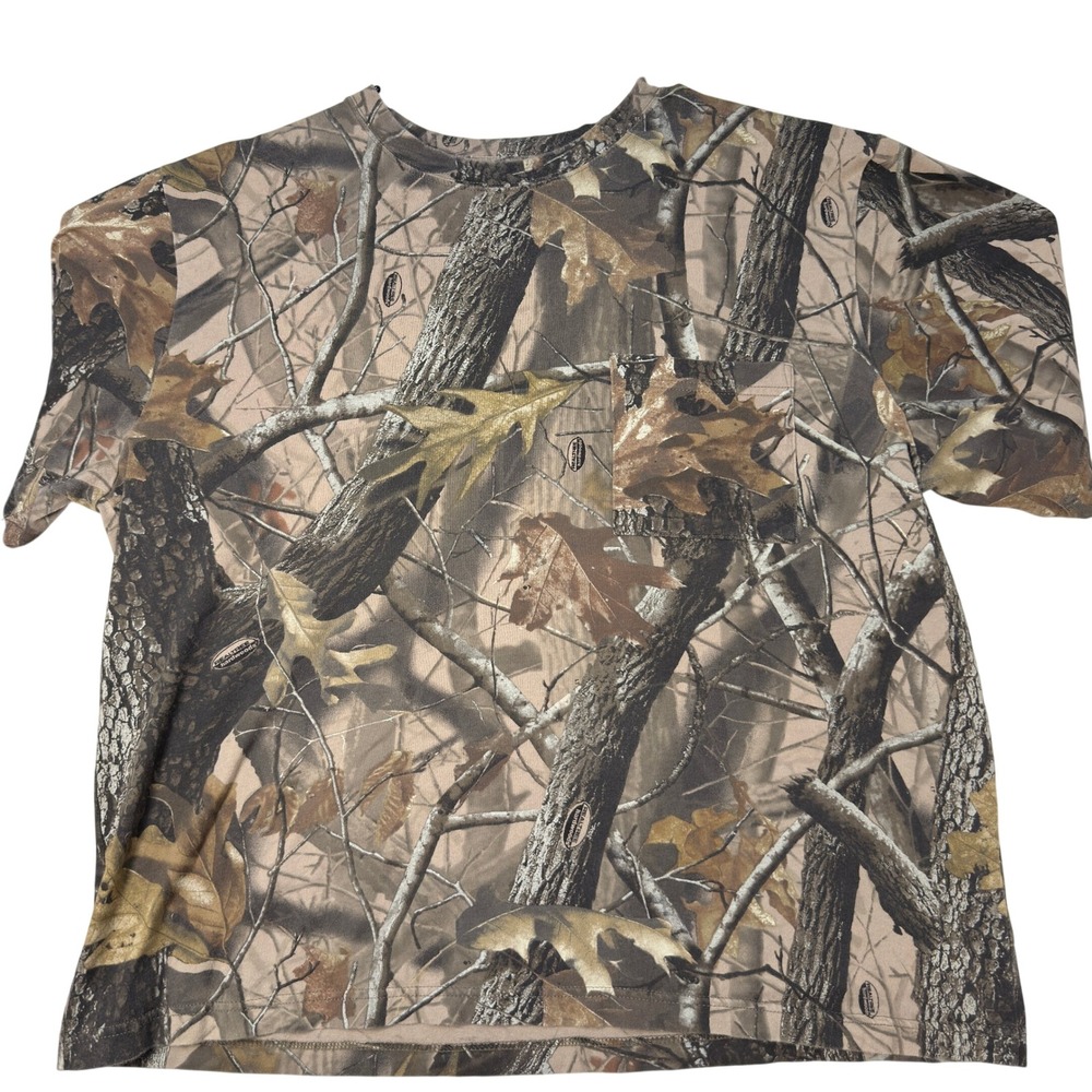 Outfitters Ridge Pocket T-Shirt XL RealTree Hardwoods Camo Brown